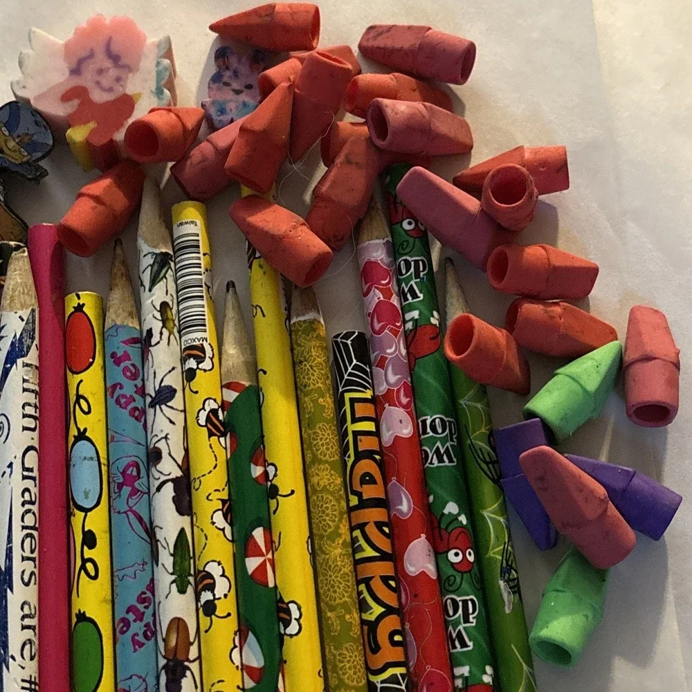 Lot of 80's Vtg‎ Pencils w/ Toppers Variety Holidays Animals  Cartoon